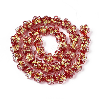 Handmade Foil Lampwork Beads Strands FOIL-T008-06I-1