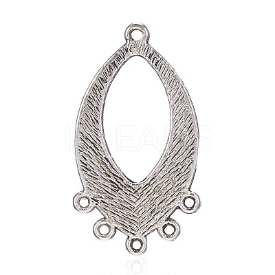 Oval Tibetan Style Alloy Chandelier Links PALLOY-M167-16AS-1