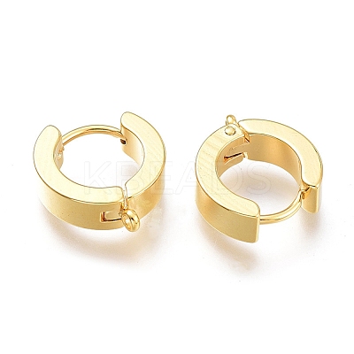 201 Stainless Steel Huggie Hoop Earrings Findings STAS-A167-01B-G-1