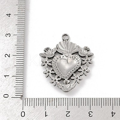 304 Stainless Steel Pendants STAS-D366-05B-P-1