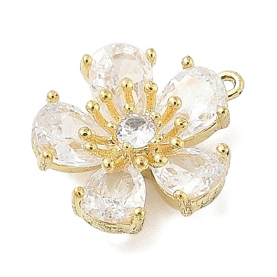 Brass Micro Pave Cubic Zirconia Pendants KK-S514-02B-G-1