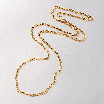 Boy's 304 Stainless Steel Long Double Link Chain Necklaces STAS-L127-11-1