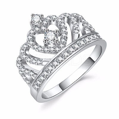 Fashionable Alloy Rhinestone Finger Rings FS-WG5016E-02-1