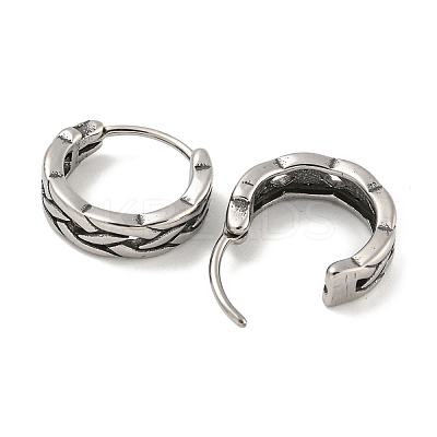 316 Surgical Stainless Steel Hoop Earrings EJEW-D096-09C-AS-1
