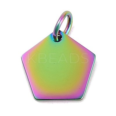 Ion Plating(IP) 304 Stainless Steel Stamping Blank Tag Charms LS-STAS-I311-23RC-1