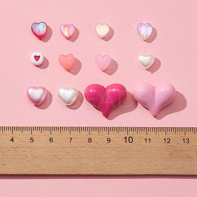 376Pcs 12 Style Transparent & Opaque & Imitation Jelly Acrylic & ABS Plastic Imitation Pearl Beads DIY-FS0003-34-1