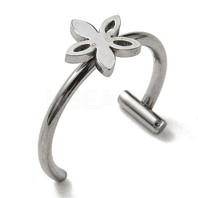 Non-Tarnish 304 Stainless Steel Eyebrow Ring AJEW-H140-01P-1