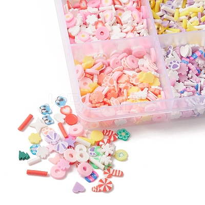 72G 12 Style Handmade Polymer Clay Cabochons CLAY-FS0001-32-1