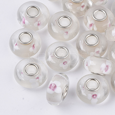 Handmade Lampwork European Beads LAMP-S193-004G-1