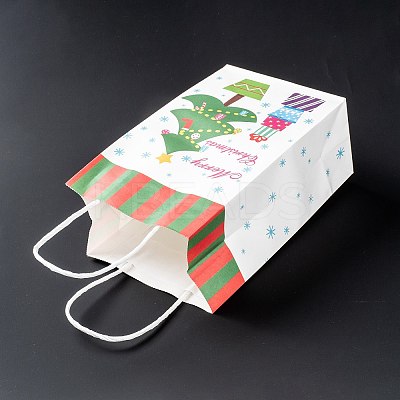 Christmas Theme Kraft Paper Gift Bags LS-CARB-L009-A10-1
