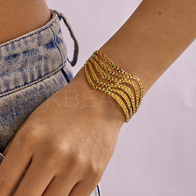 304 Stainless Steel Wide Cuff Bangles WGF735A-04-1
