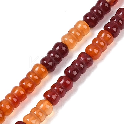 Natural Red Agate(Dyed & Heated) Beads Strands G-P595-A02-01-1