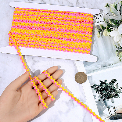 1 Roll Polyester with Paillette Wavy Fringe Trim Ribbon OCOR-GF0005-72A-1