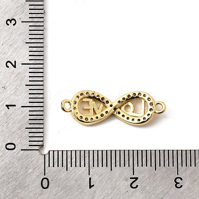 Brass Micro Pave Cubic Zirconia Connector Charms KK-I360-033G-1