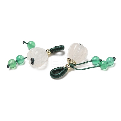 Natural Jade Bell Pepper Pendant Decorations G-G008-04G-1