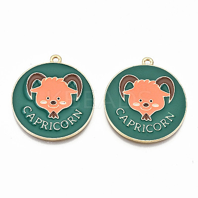Alloy Enamel Pendants ENAM-S126-031L-RS-1