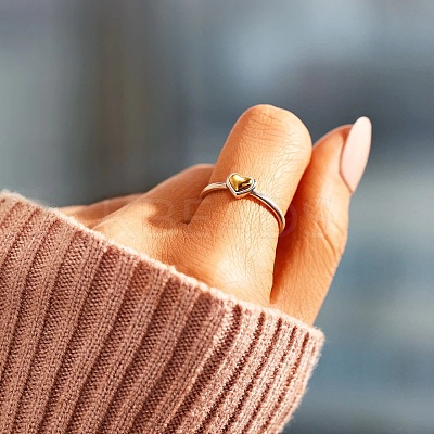 Heart 925 Sterling Silver Finger Rings for Women FS-WG1734C-03-1