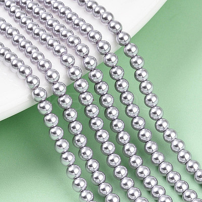 Baking Paint Pearlized Glass Pearl Bead Strands HY-N002-3mm-A04-1