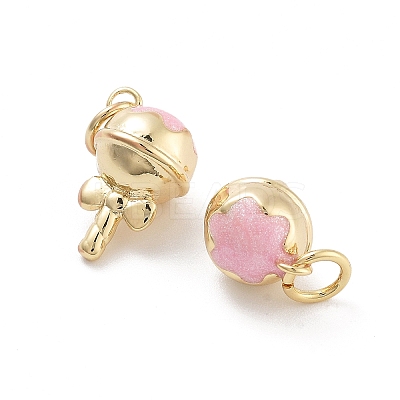 Rack Plating Brass Enamel Charms KK-G512-19A-G-1