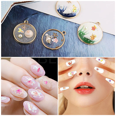 6 Sheets 6 Style Maple Leaf Nail Art Stickers Decals MRMJ-OC0003-57A-1