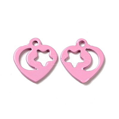 Spray Painted 201 Stainless Steel Charms STAS-G304-15A-1