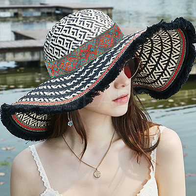 Ethnic 5M Style Embroidery Polycotton Ribbons OCOR-FG0001-42A-1