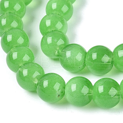 Transparent Glass Imitation Cat Eye Beads Strands GLAA-Q110-01C-08-1