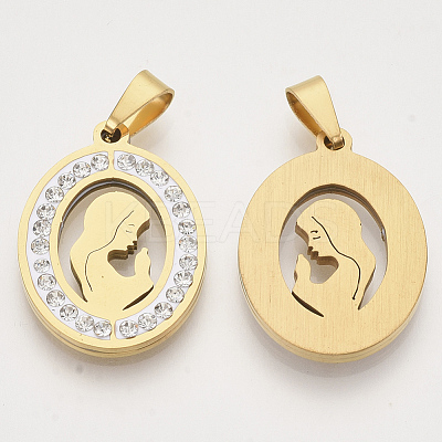 201 Stainless Steel Pendants STAS-N089-23G-1
