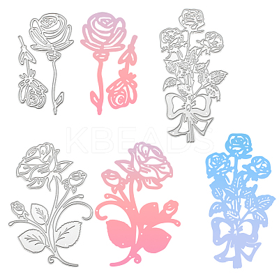 3Pcs 3 Styles Carbon Steel Cutting Dies Stencils for DIY Template DIY-GF0007-91-1
