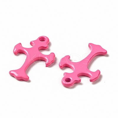 Spray Painted 201 Stainless Steel Charms STAS-G304-26E-1