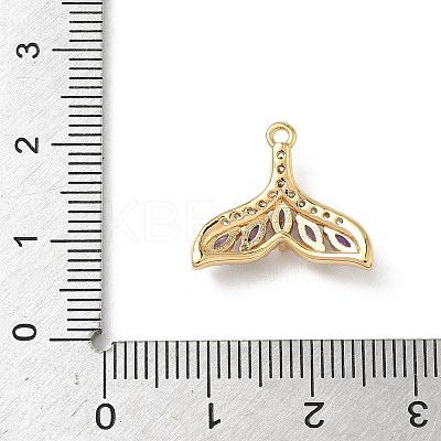 Brass Micro Pave Cubic Zirconia Pendants KK-Z136-45G-03-1