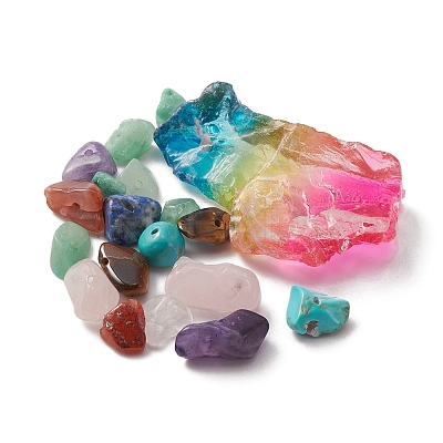 8 Styles Natural & Synthetic  Mixed Gemstone Chips Beads G-YW0001-17-1