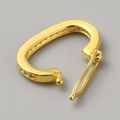 925 Sterling Silver Micro Pave Clear Cubic Zirconia Twister Clasps FIND-WH0422-21B-G-1