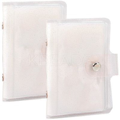 2Pcs PVC Mini Photocard Holder Book AJEW-SP0002-20A-06-1