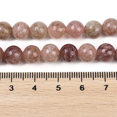 Natural Strawberry Quartz Beads Strands G-H350-A01-8mm-1