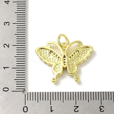Brass Enamel Micro Pave Cubic Zirconia Pendants KK-Z042-11G-01-1