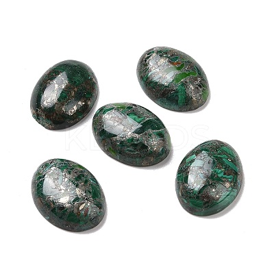 Natural Malachite Cabochons G-E464-42O-1