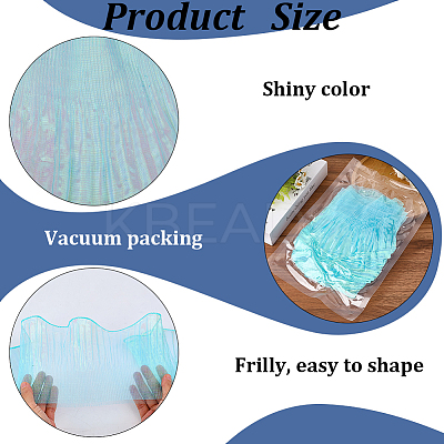 10 Yards Lucency Polyester Pleated Lace Trim OCOR-GF0004-74A-1