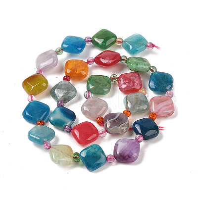 Natural Agate Beads Strands G-P535-A01-01-1