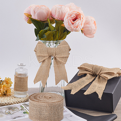 Linen Ribbon DIY-WH0530-67A-1
