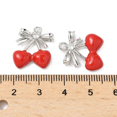 Brass Micro Pave Cubic Zirconia Pendants KK-S532-09P-1