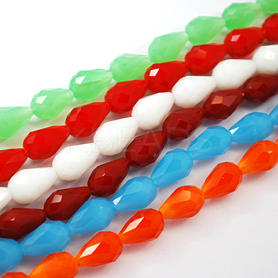 Glass Beads Strands GLAA-R023-15x10mm-M-1
