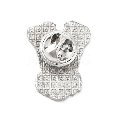 Dog Enamel Pin with Brass Butterfly Clutches JEWB-A006-02C-1