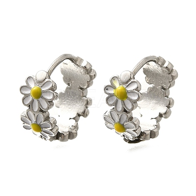 304 Stainless Steel Hoop Earrings for Women EJEW-C096-46P-1