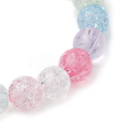 Kids Round Acrylic Beaded Stretch Bracelets BJEW-JB11558-05-1
