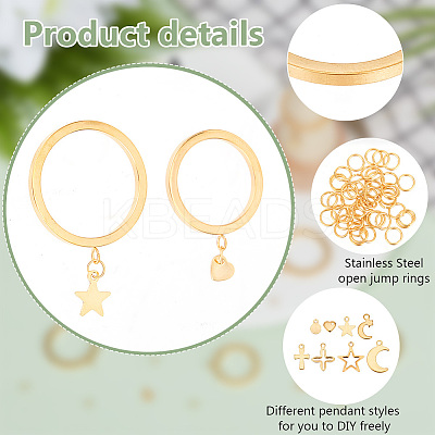 DIY Charms Finger Ring Making Kit DIY-DR0001-24-1
