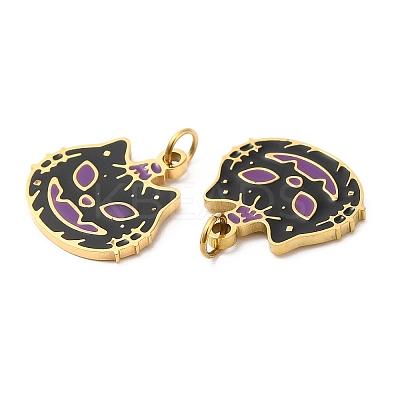 Halloween Ion Plating(IP) 304 Stainless Steel Charms STAS-D066-08G-1