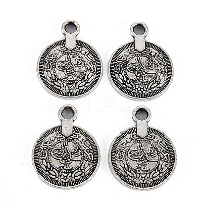 Tibetan Style Alloy Pendants TIBEP-Q089-015-RS-1