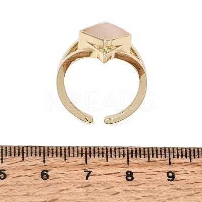 Brass Micro Pave Cubic Zirconia Cuff Rings for Women GG-CBA7610-11G-08-1