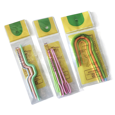 13Pcs ABS Plastic Knitting Sewing Needles PW22062476769-1